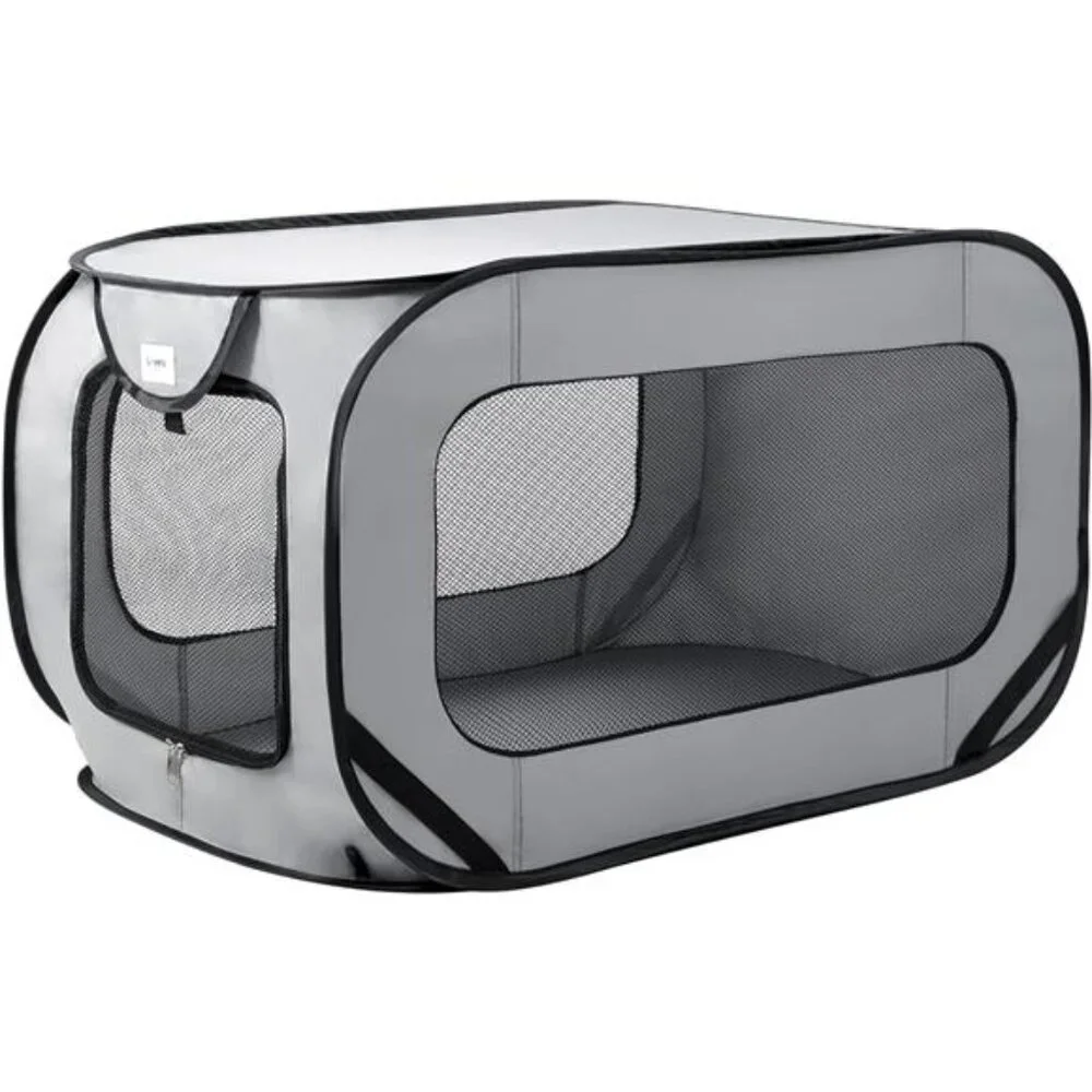 36in Portable Large Dog Bed - Pop Up Dog Kennel, Indoor Outdoor Crate for Pets